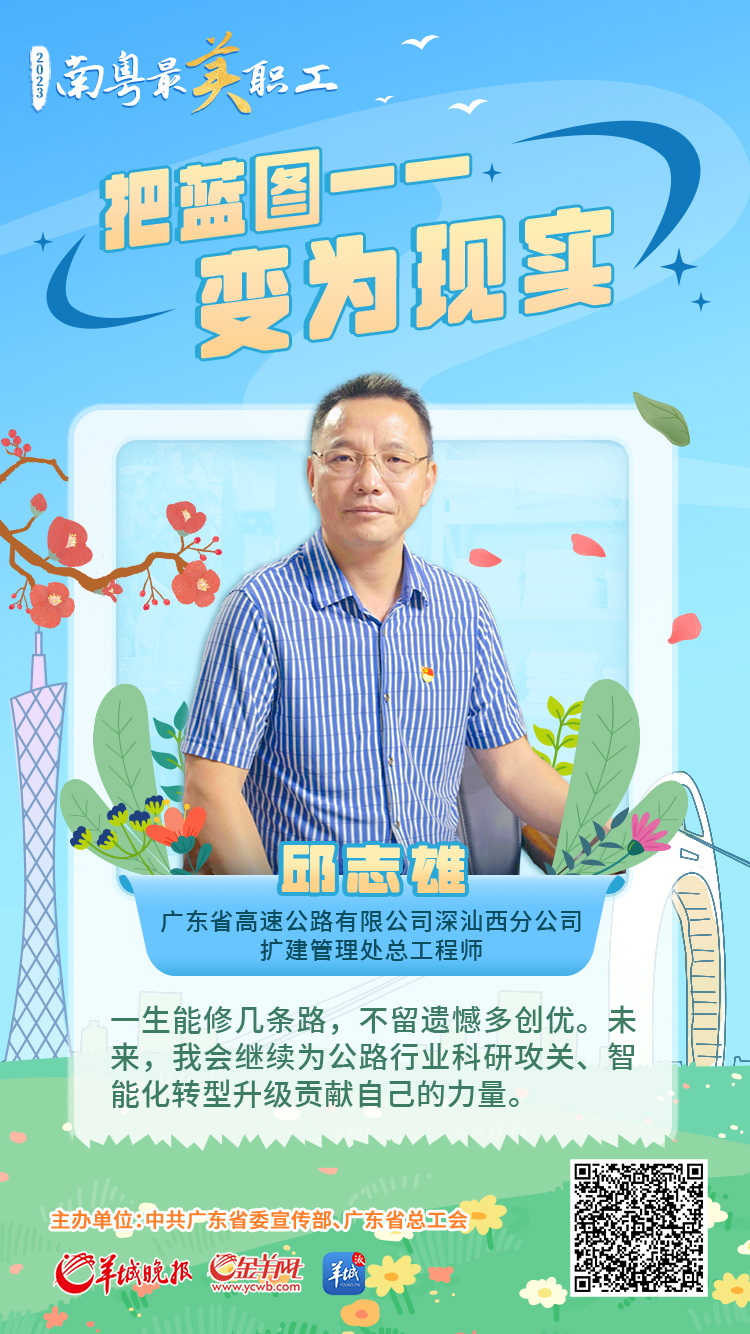 邱志雄：23年扎根公路建设一线研发全国十大首创技术南粤最美职工(图1)