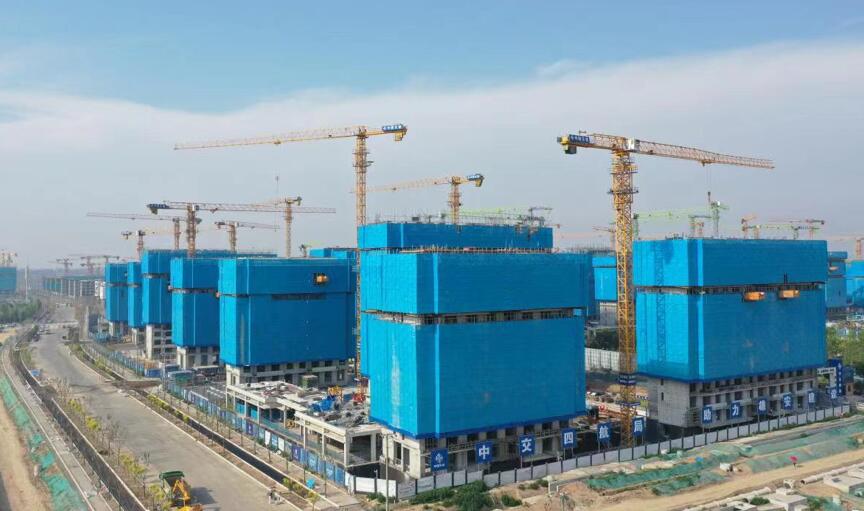 河北雄安新区启动区中交启园项目一标段主体结构全面封顶(图2)